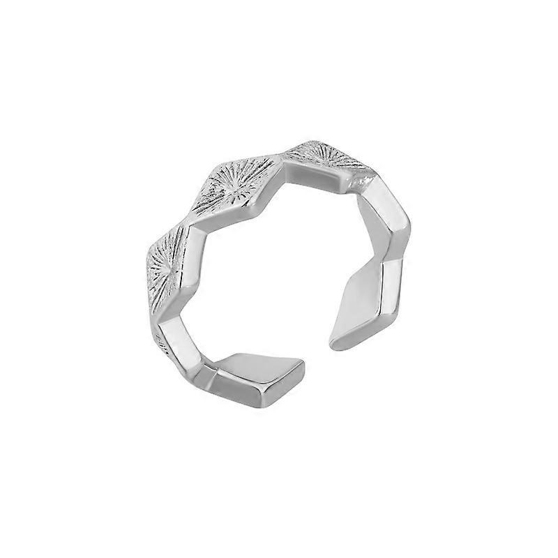 Ring, Vintage Minimalist Diamond Open Geometric Versatile Finger Accessory