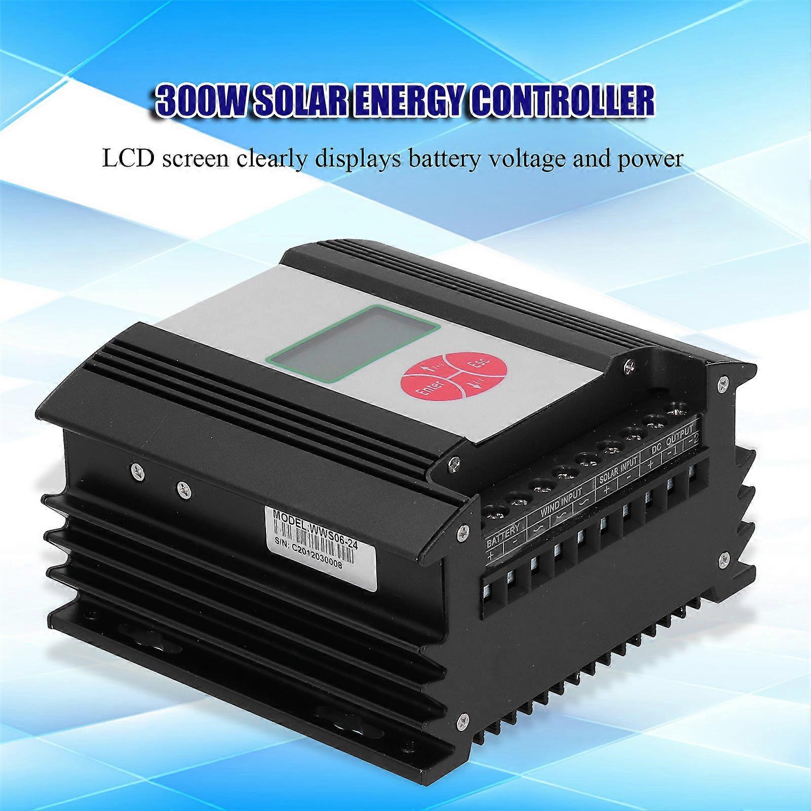 Wind & Solar Hybrid Controller LCD Display 600W/300W DC 24V