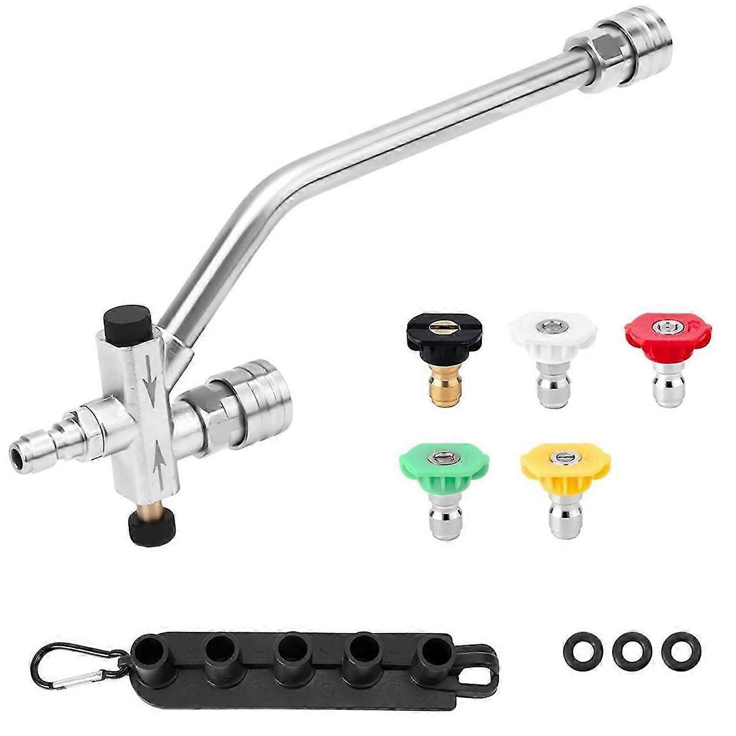 Foam Cannon Dual Connector Accessory, with 5 Pressure Washer Nozzles