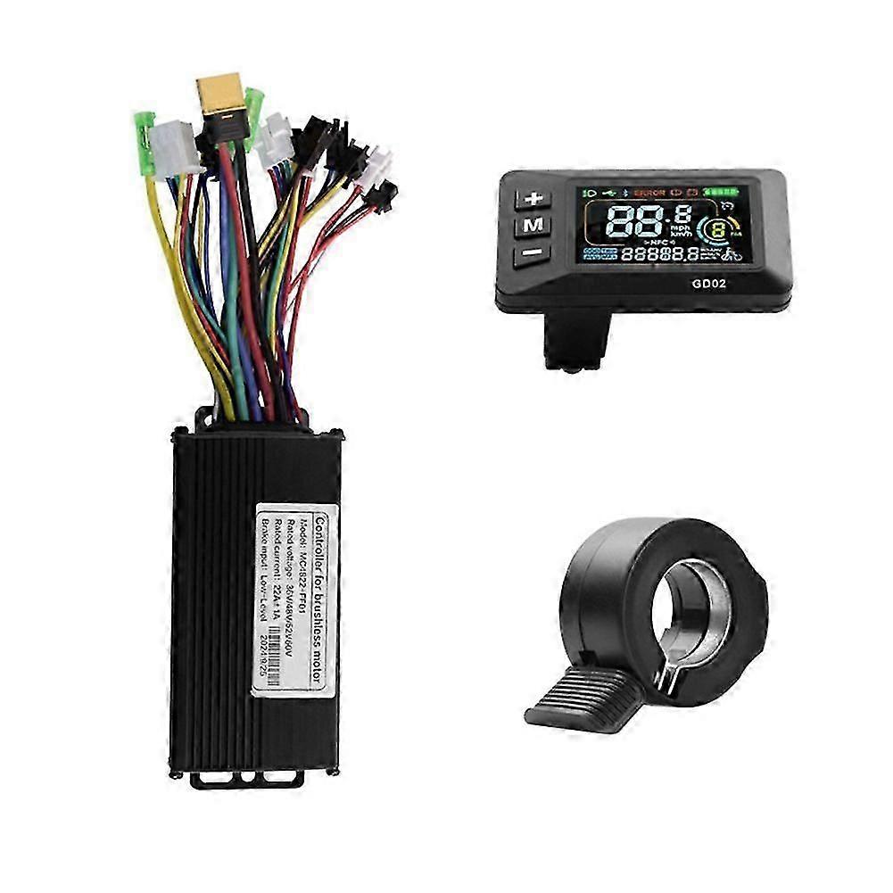 36V 48V 52V 22A Brushless Controller GD02 Meter LCD Display+130X Throttle Kit for Electric Scooter