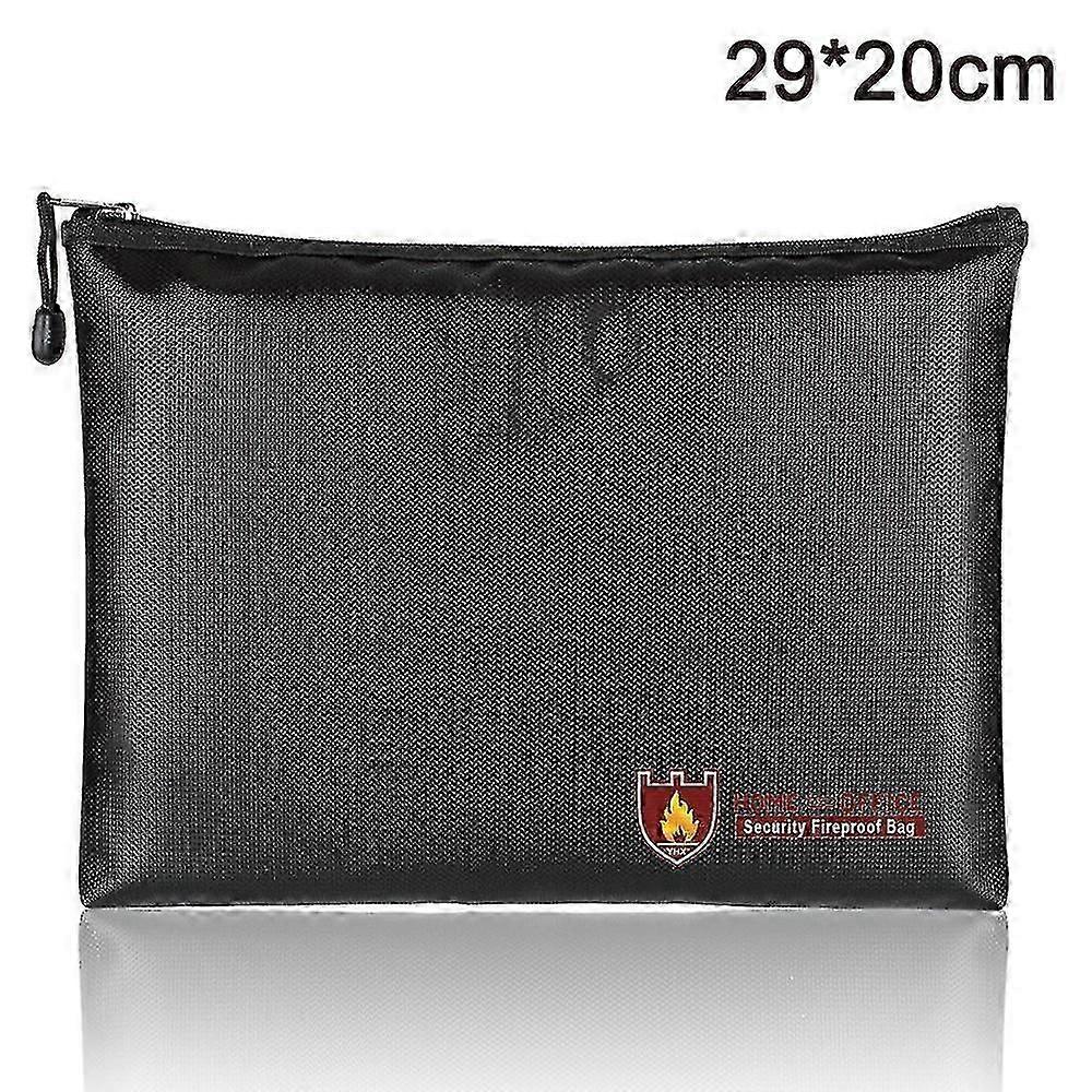 fireproof document bag with sealed zipper, fireproof and waterproof storage for a4 a5 documents, folders, cash, passport, tablet, 1 piece