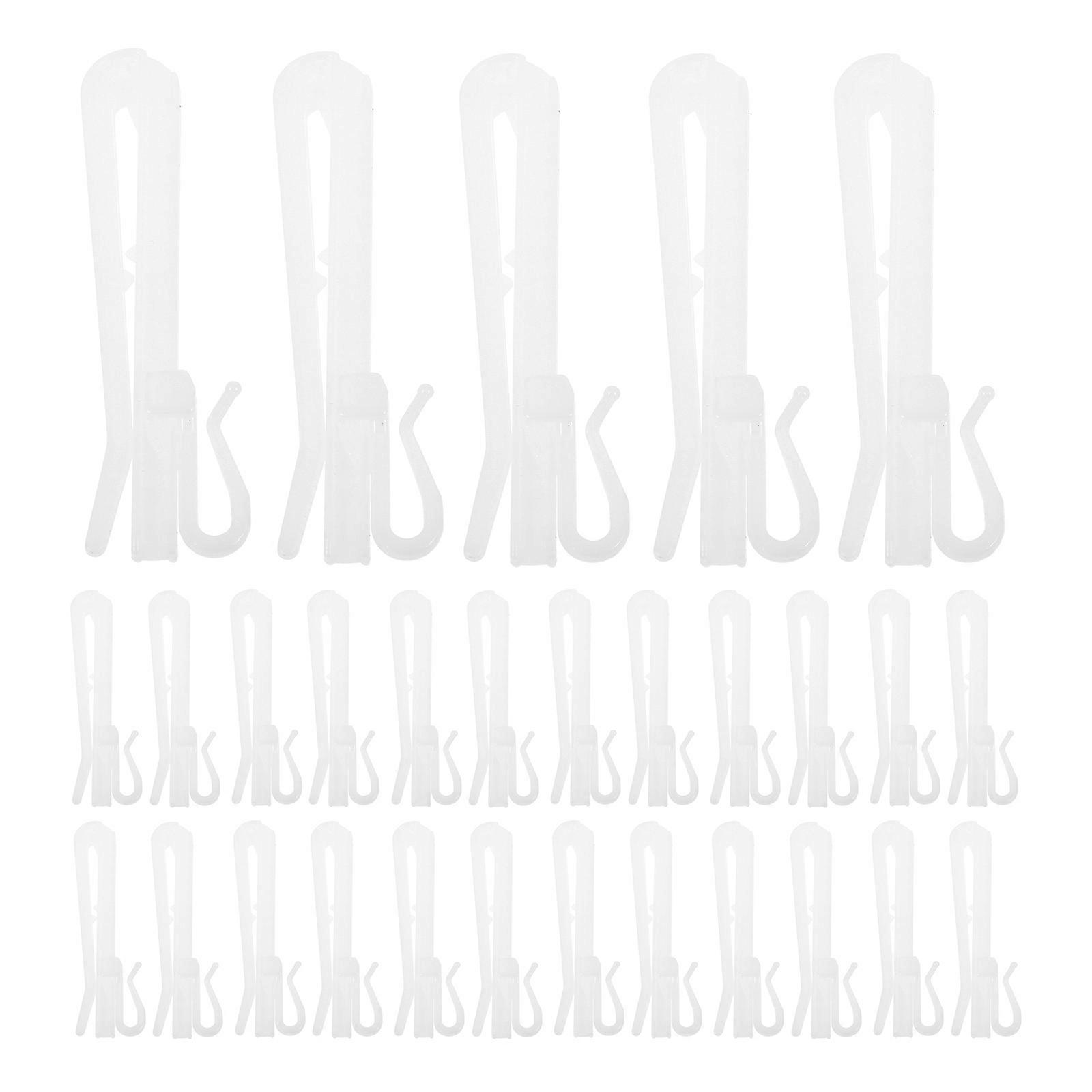 Plastic Adjustable Shower Curtain Hooks Drapery Clip Hook 150Pcs for Home