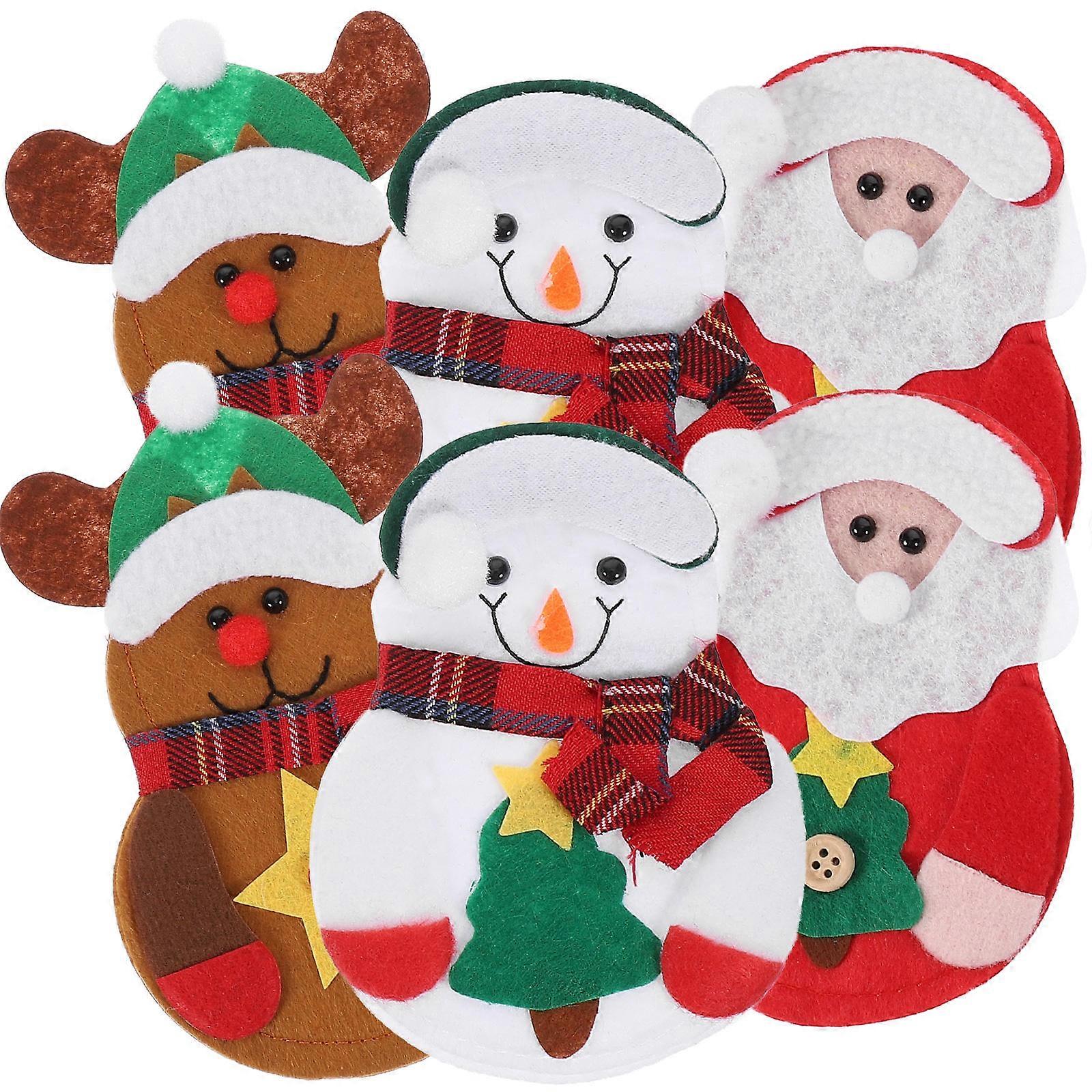 Tableware Holder Kitchen Suit for Christmas Use 6Pcs Silverware Holders