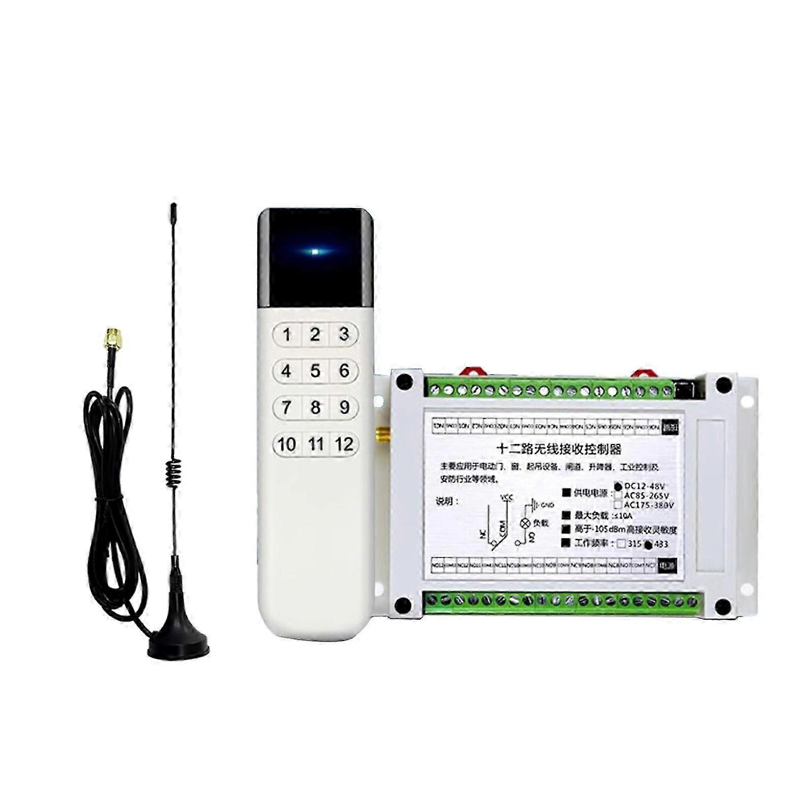Effortless Wireless Control for Lamp Multiple Devices 12V24V 220V 12 Channel Remote Operation Intelligent Remote Switchs