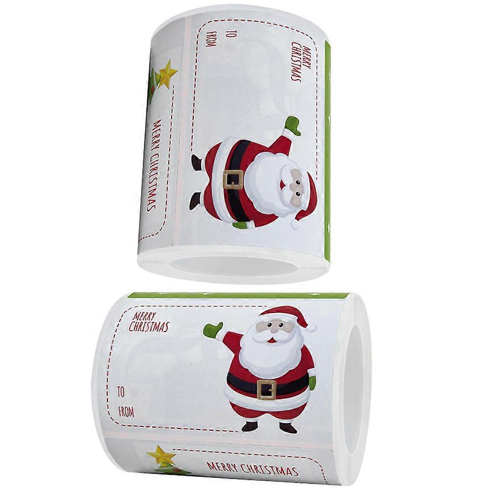 Multi Xmas Gift Box Sealing Stickers for Decor Featuring 6 Rolls of Labels