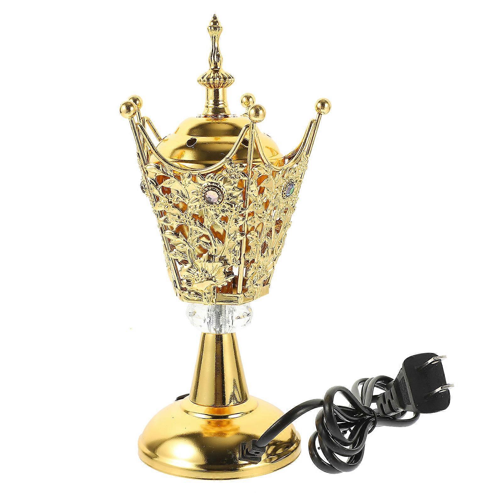Electric Incense Burner Golden Color for Peaceful Atmosphere