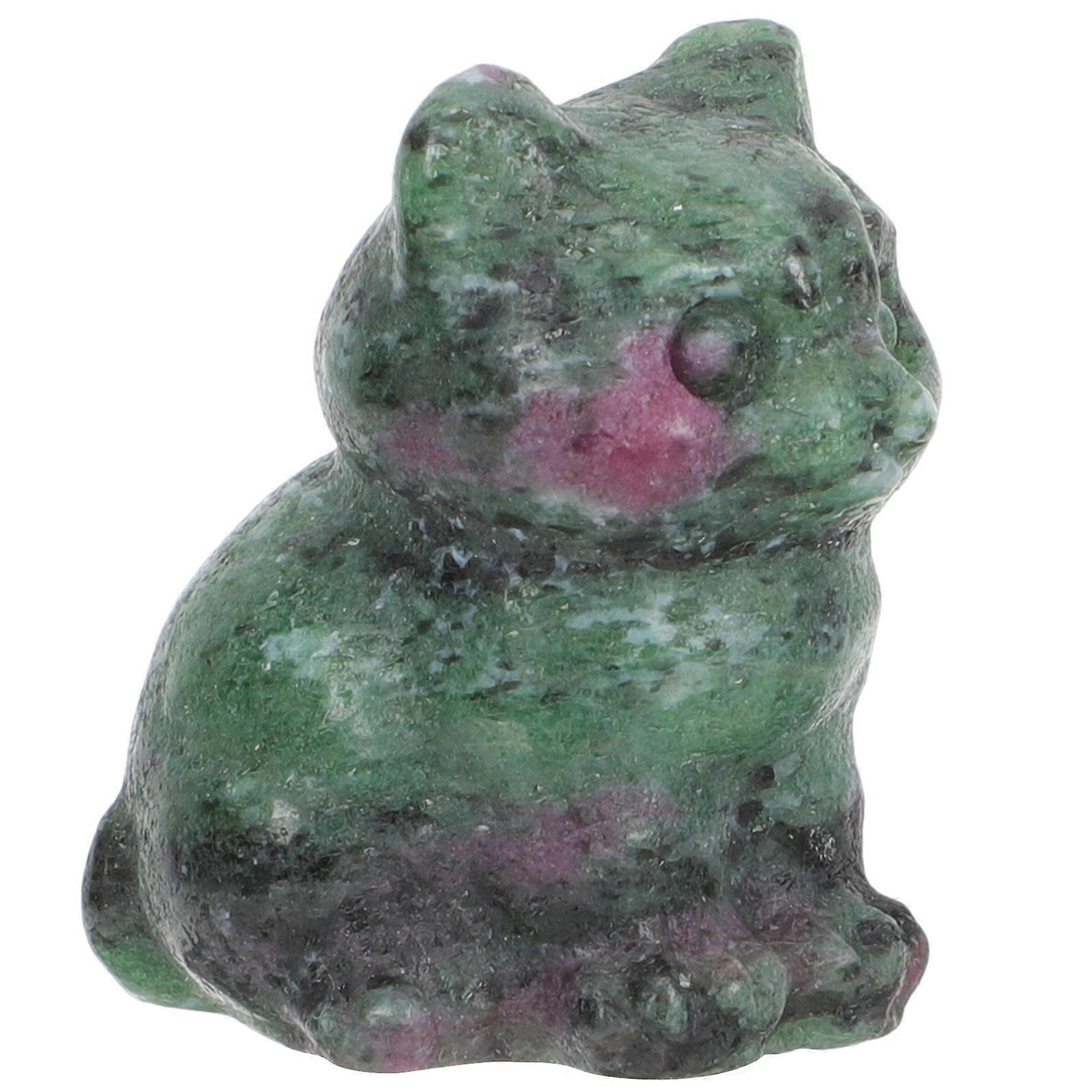 Cartoon Crystal Statue for Decoration Mini Cat Adornment