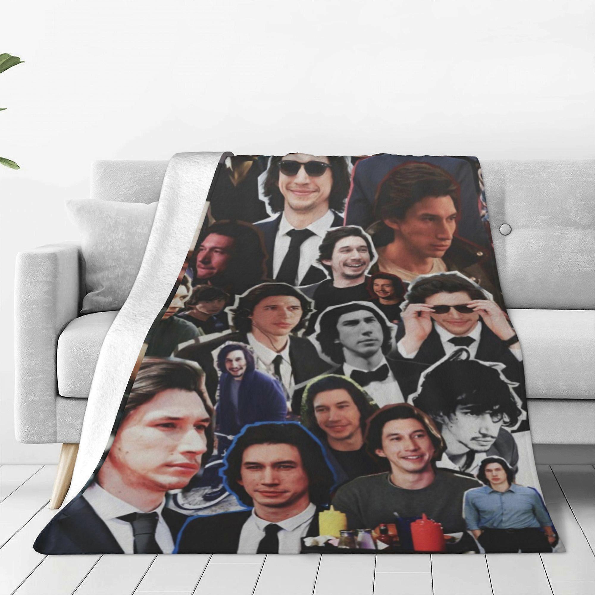 n702 Adam Driver Kasta Filt Mjuk Plysch Resa Filt För Sovrum Vardagsrum Soffa Kontor Alla Säsonger Gåva För Kvinnor Män Flickor Pojkar ui702