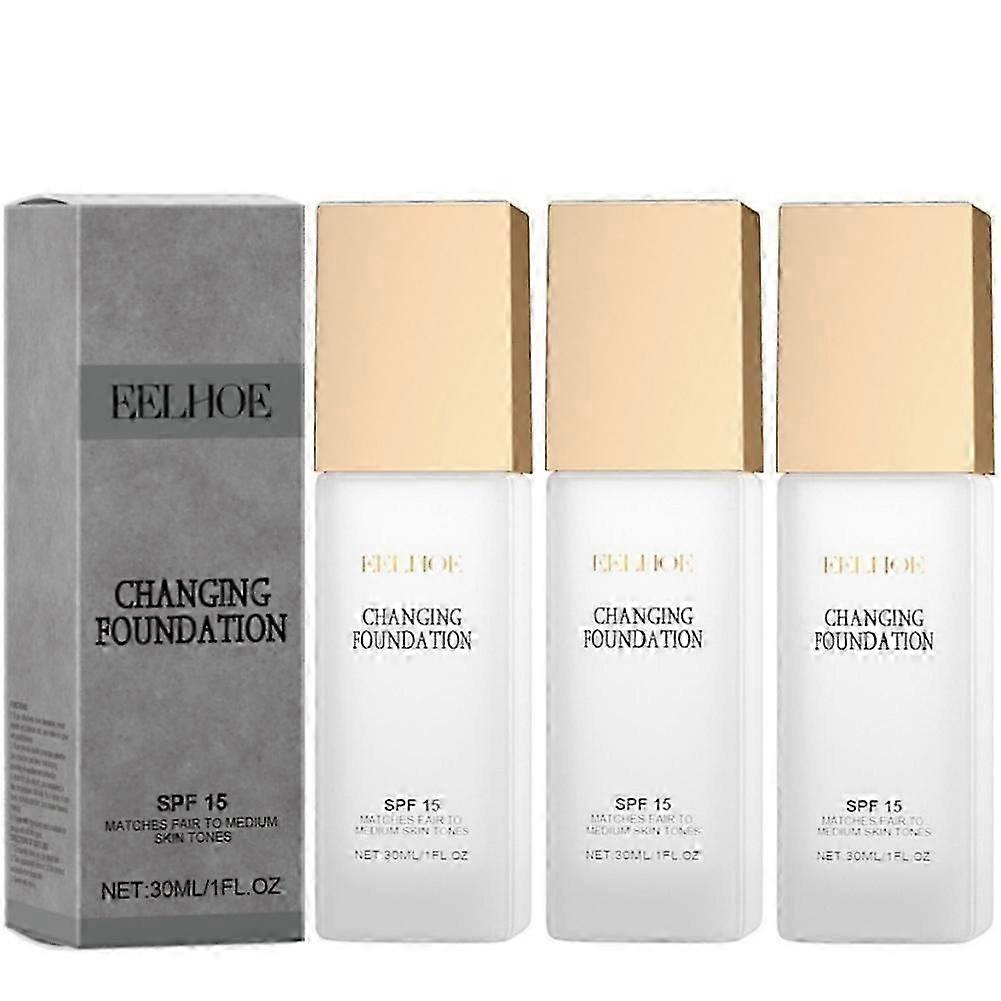 Changing Foundation Nature Colour-Changing Foundation for Women, Hydrating Magic Skin Changing Foundation, Moisturizing Light Weight Non-Greasy