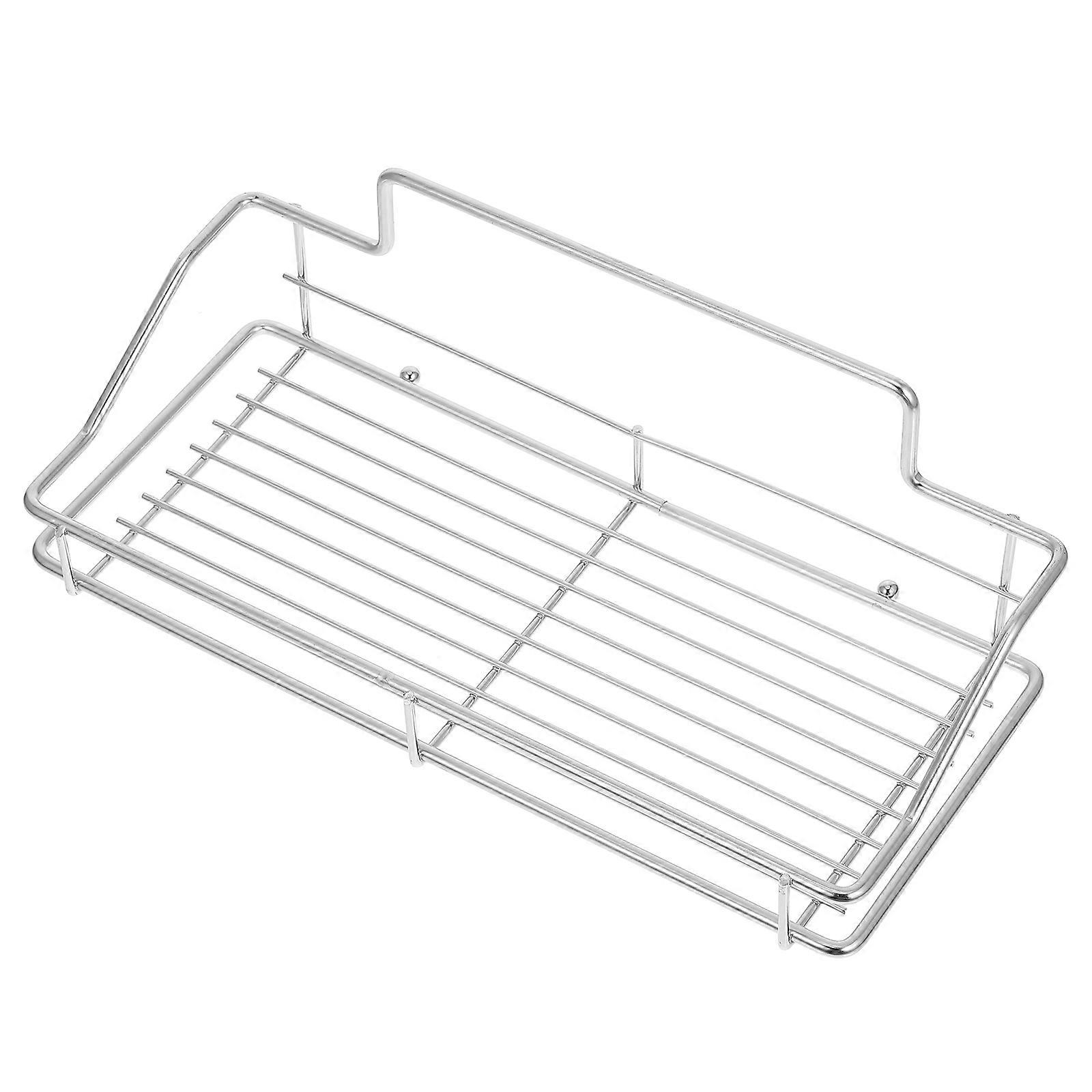 White Kitchen Draining Basket Wall-Mounted for Sponge Towel Holder 1Pcs