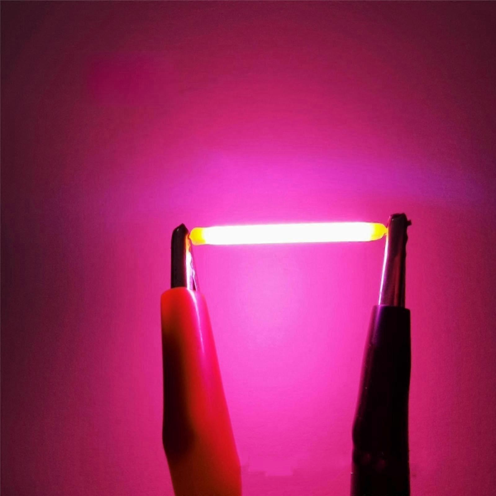 Ceramic Filament 38mm 9V LED Light Bulbs, Retro Style, 8PCS, 3V Pink Color, Hard Filament Design