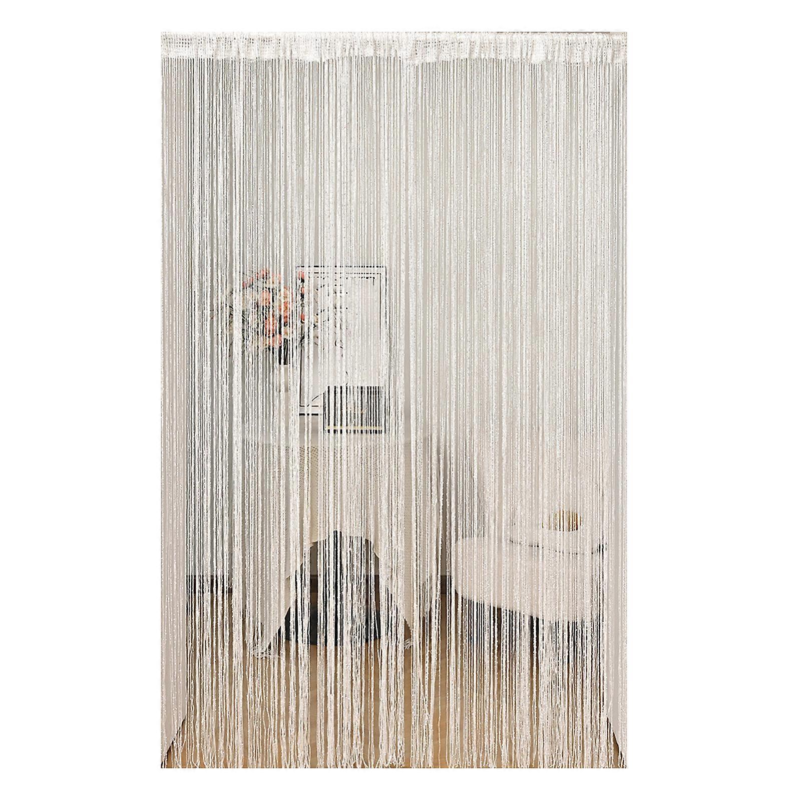 Culicid Proof Window Screen Curtain Flat Interlaced Polyester Substance Easy To Install Line Pattern Home Essential White