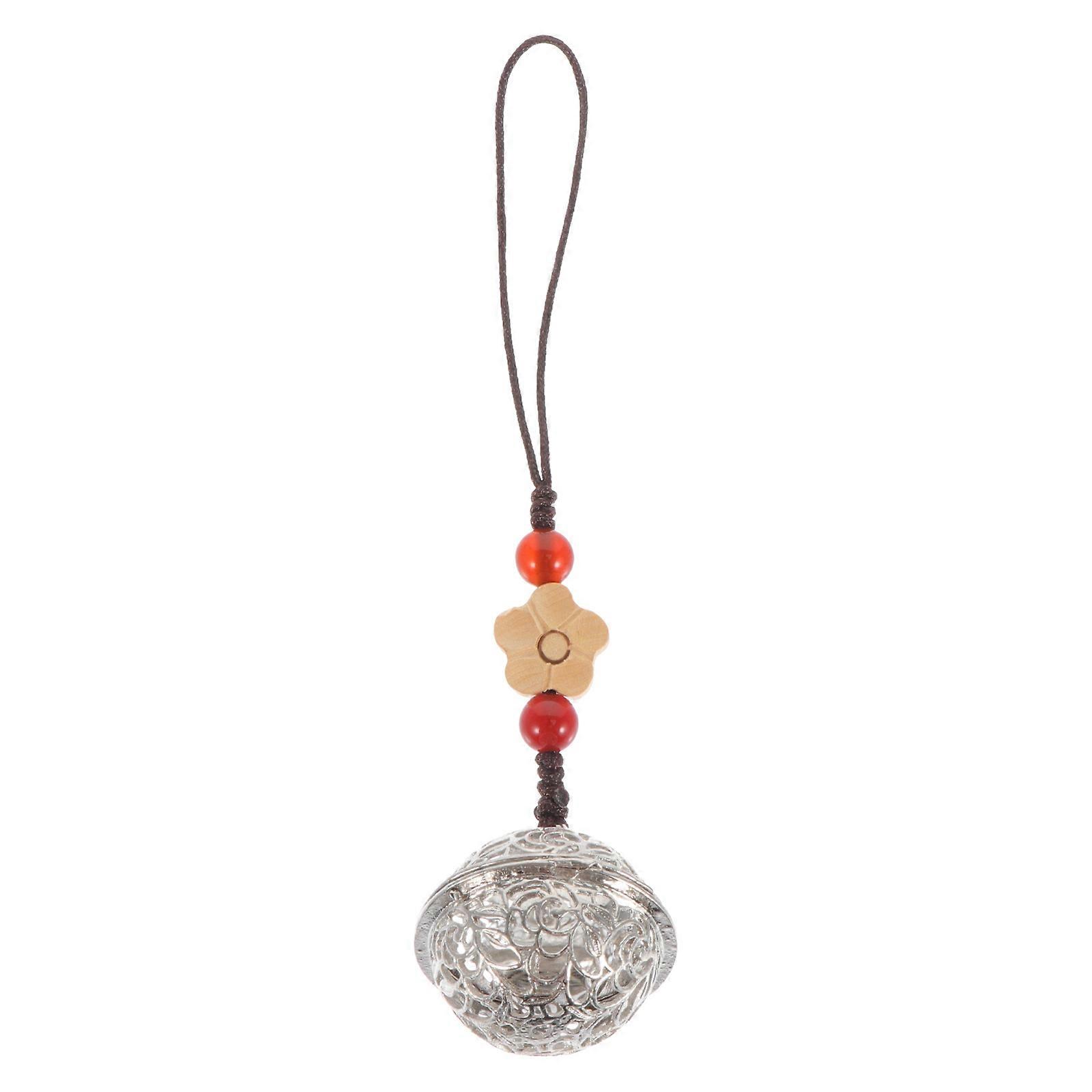 Retro Hanging Bell Pendant for Decor 2Pcs Orange Acrylic Mobile Chain