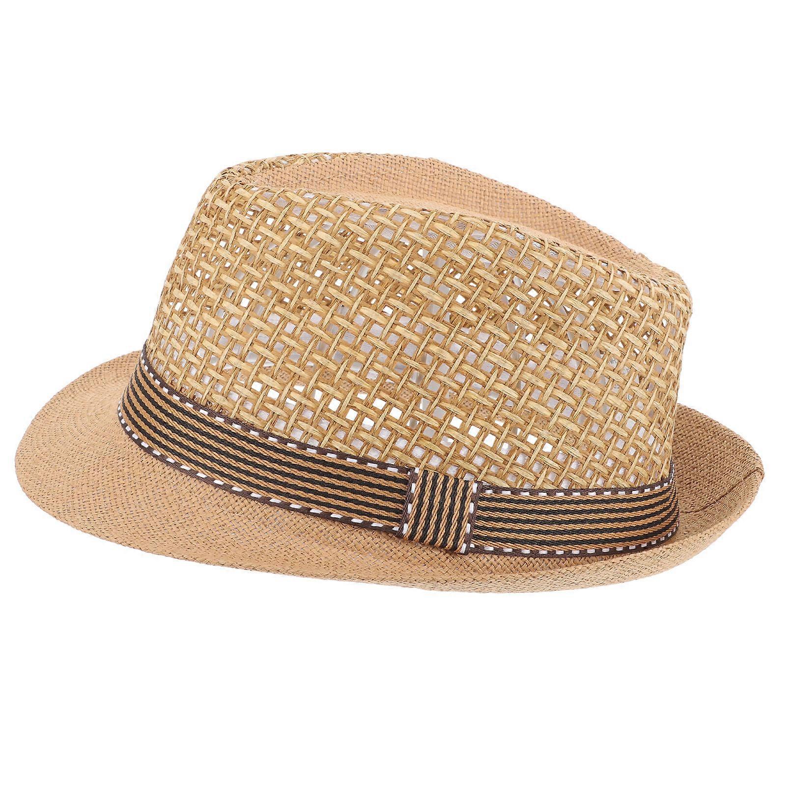 Sun Hat Straw Bucket Hat for Men and Women 2Pcs Breathable