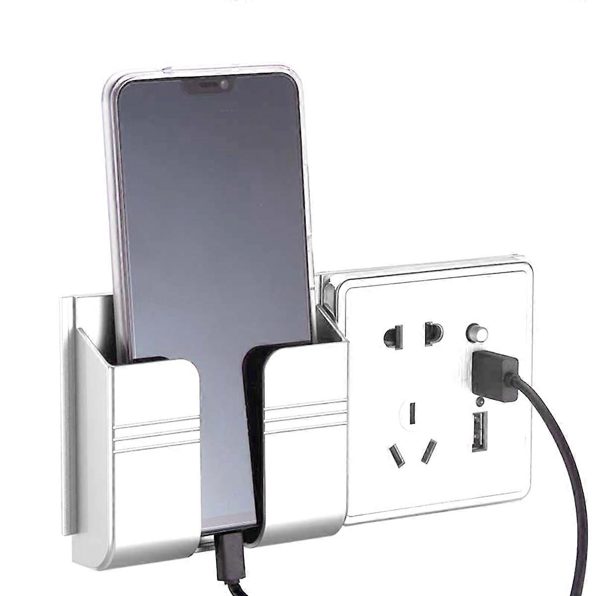 Wall Outlet Shelf Phone Charging Bracket for Holding Use 2Pcs White