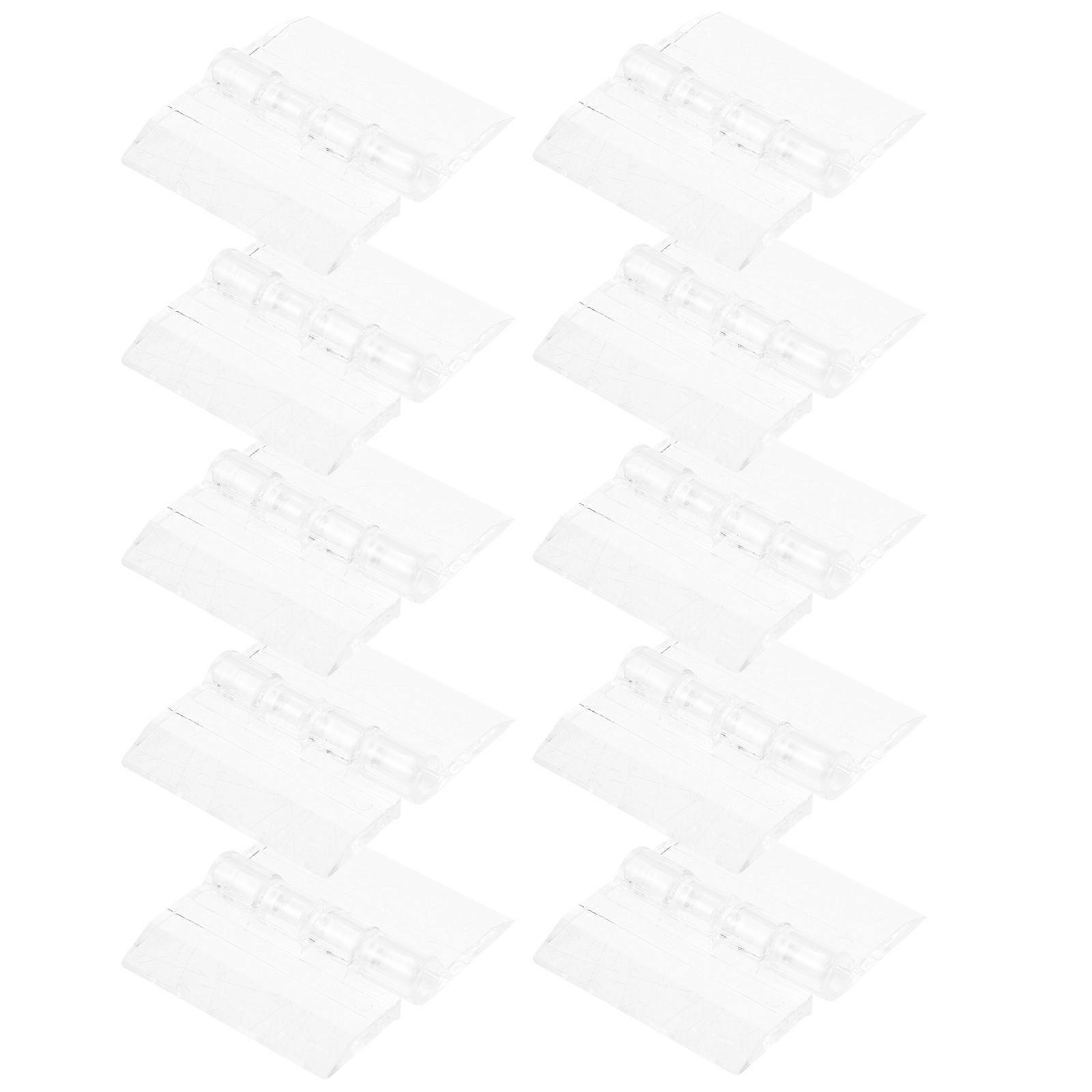 Clear Acrylic Small Hinges for Cabinet Display Stand 40Pcs Folding Hinges