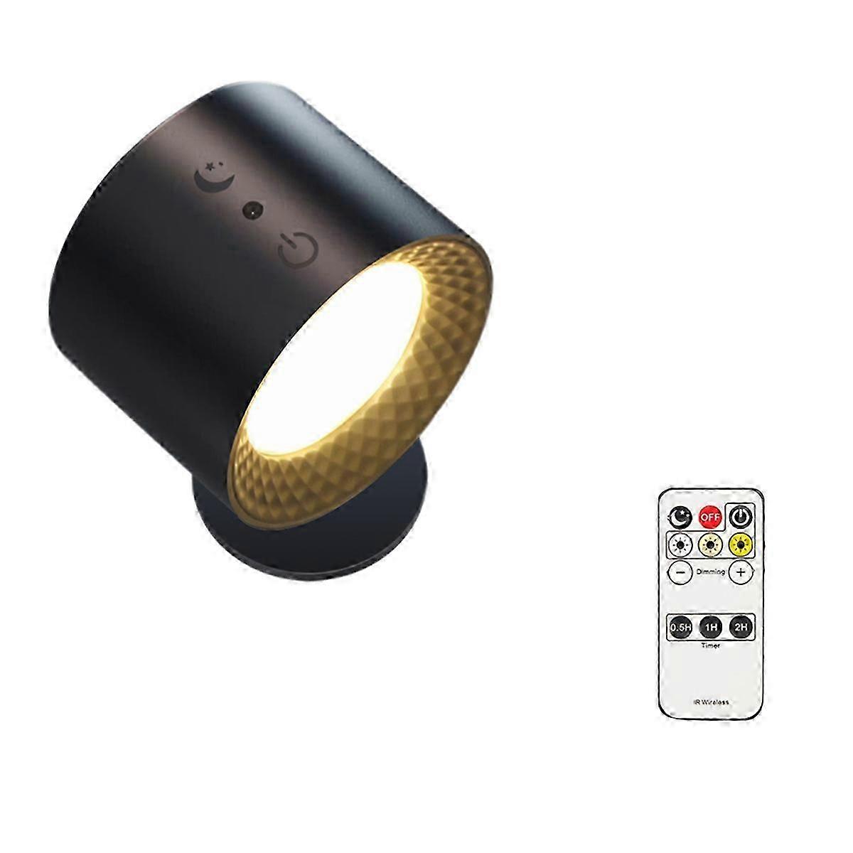 USB Rechargeable LED Lights with Remote 3 Color Temperatures Brightness Dimmable 360 Rotatable Magnetic Installation B