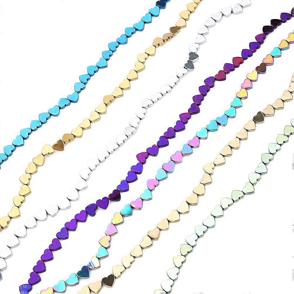 Colored Stone Beads Hollow Heart Shape for DIY Craft About 50Pcs