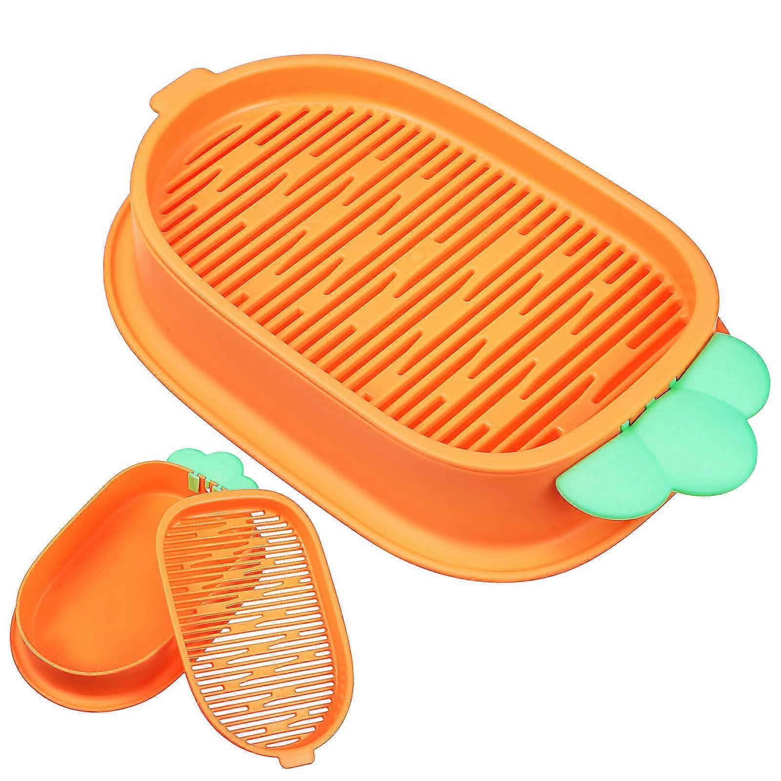 Plastic Cat Grass Planter Hydroponic Carrot Shape Planting Box 6Pcs