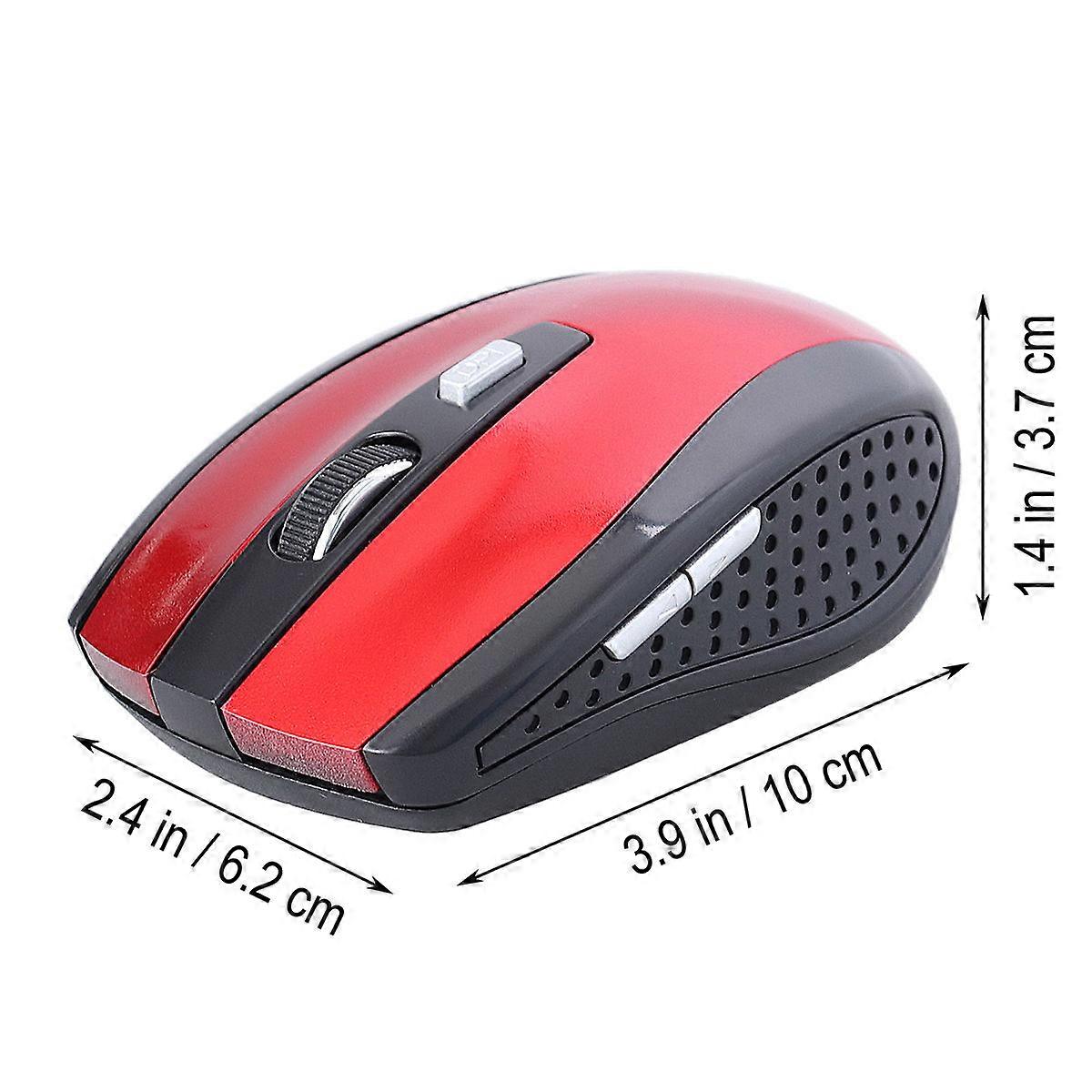 Gaming Mice 2.4G 4 Buttons Adjustable DPI Mouse Red for Computer Accessory 1Pack