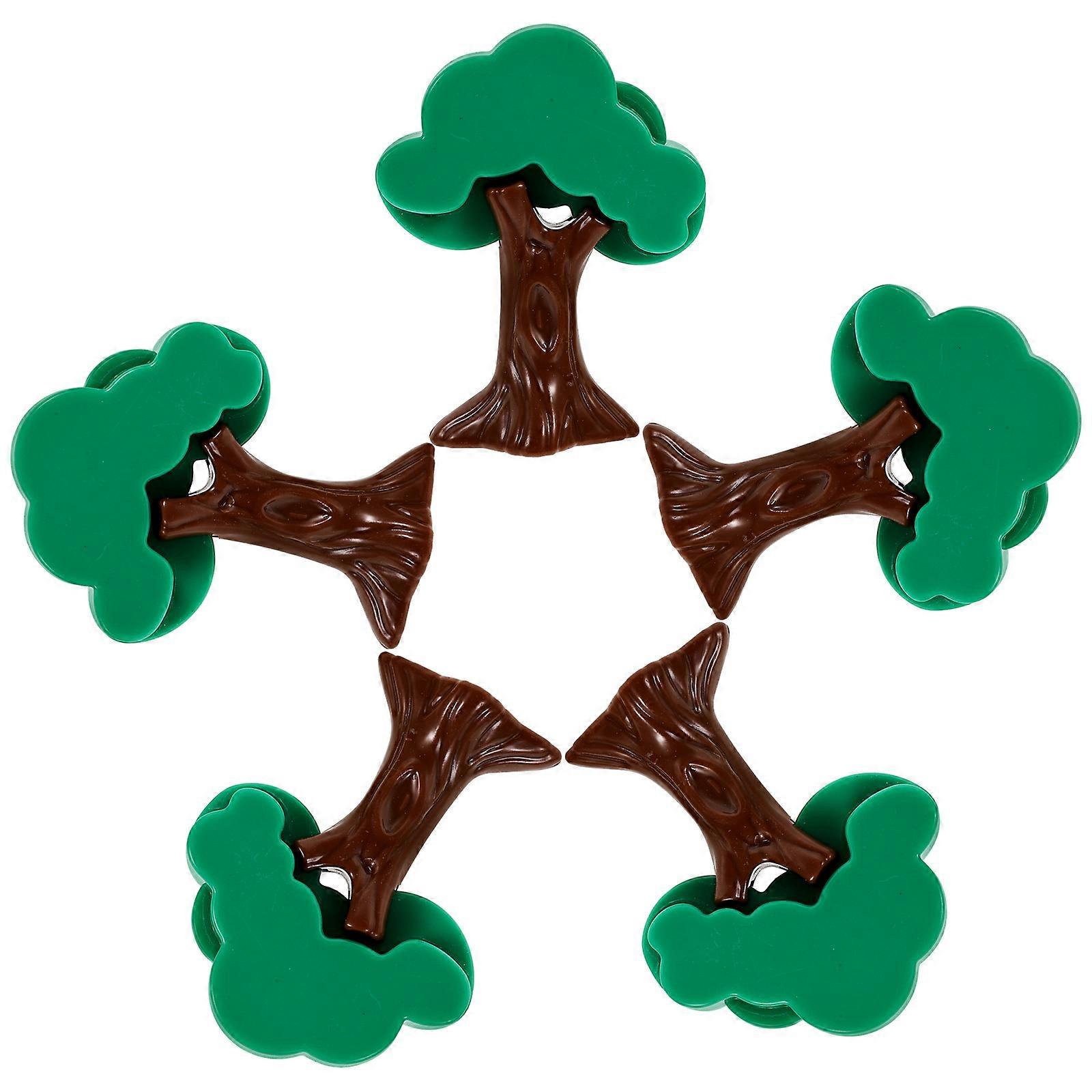 Train Track Scene Tree Model Plastic Fake Tree Model for Decoration 25Pcs