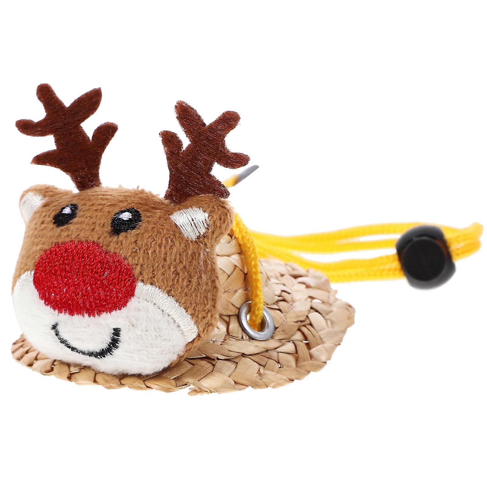 Comfortable Fit Mini Hamster Cap In For Xmas Celebration With Adjustable Straps 1Pcs