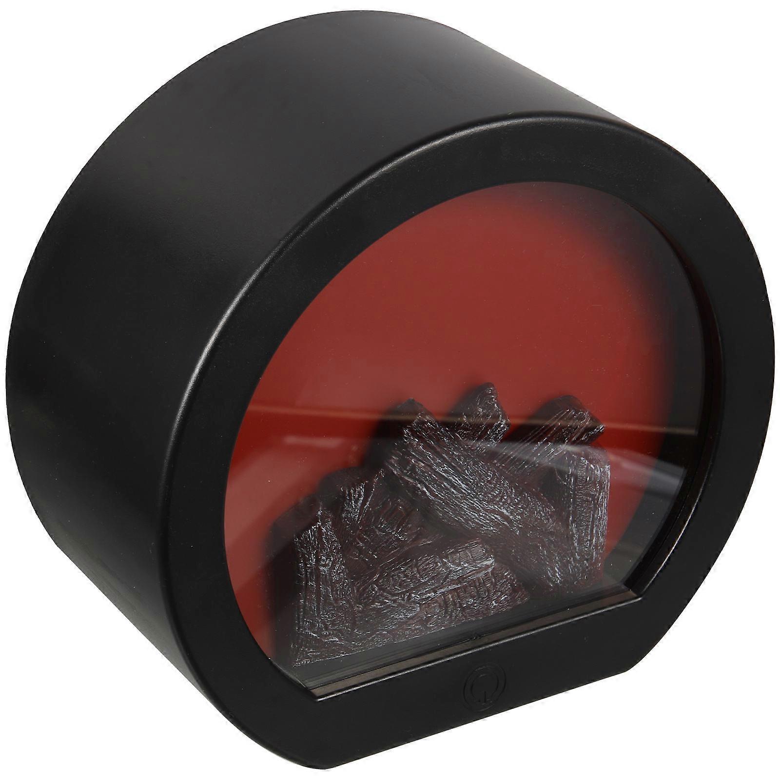 Simulation Fireplace Lamp LED Light for Decoration 1Pcs Black Plastic