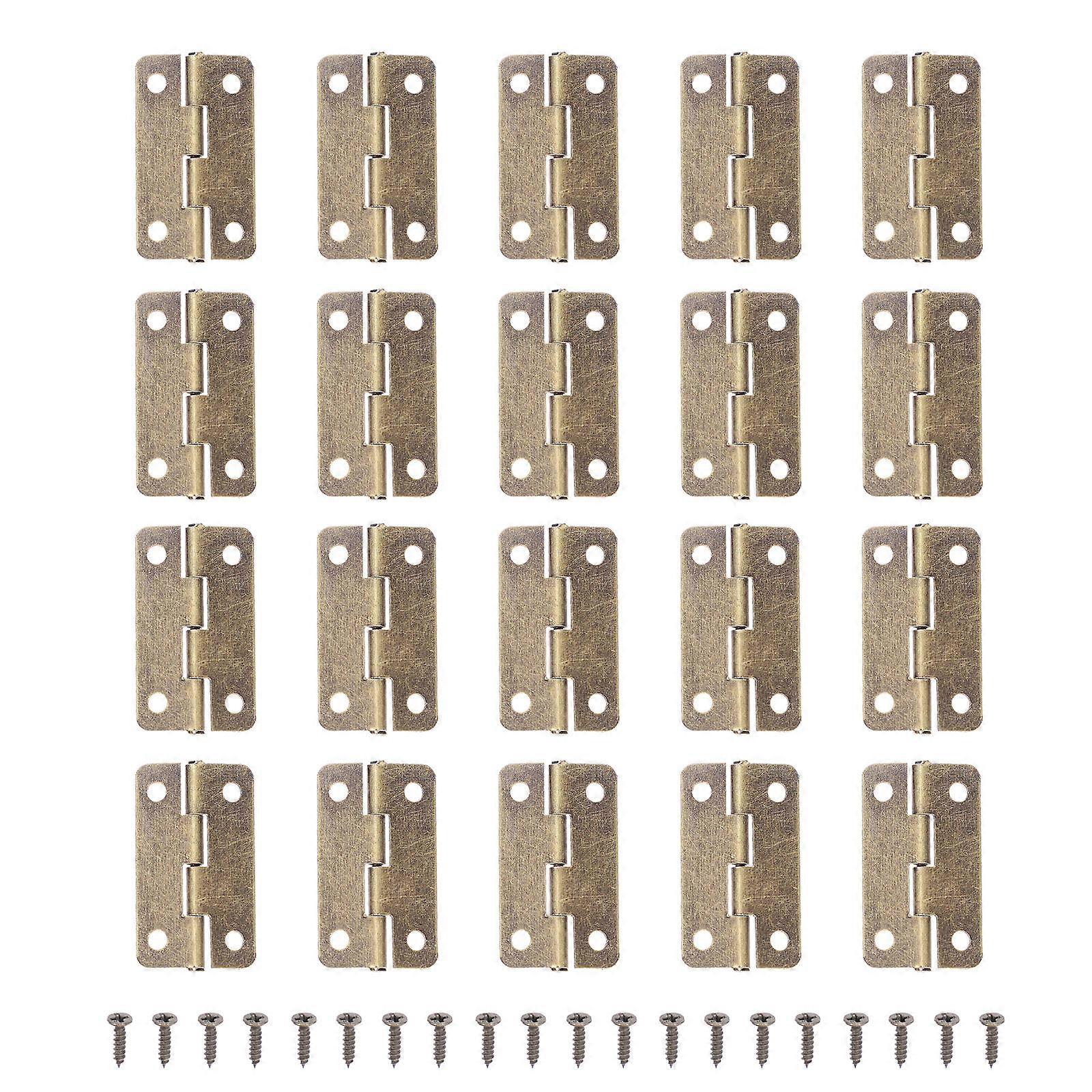 Mini Hinges Small Box Hinge for Wood Case Use 50Pcs Durable Iron Hardware
