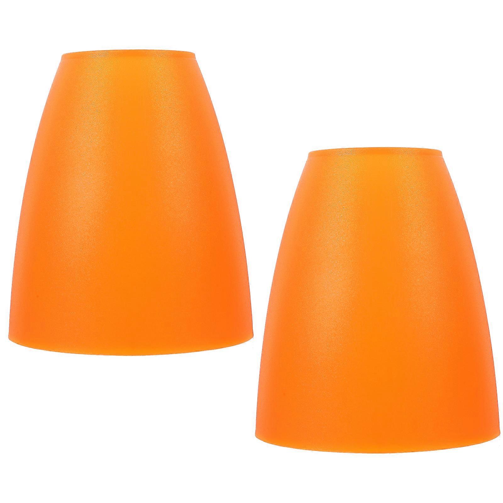 Orange Small Lampshade for Desk Lamp Indoor Light 4Pcs Set
