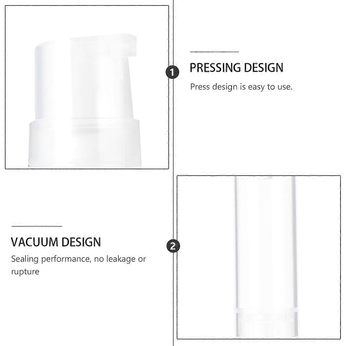 Plastic Cosmetics Bottle Press Vacuum Sub Bottle for Storage Use 12Pcs Clear