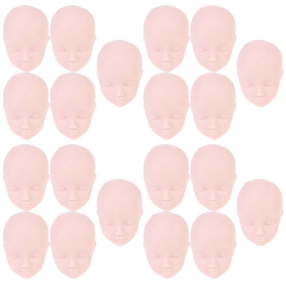 Doll Making Heads Practice Makeup Doll Heads for DIY Use 80Pcs Beige