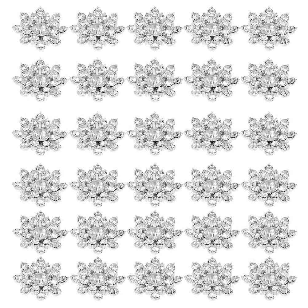 Snowflake Decorative Rhinestone Buttons for Winter Shirts 100Pcs