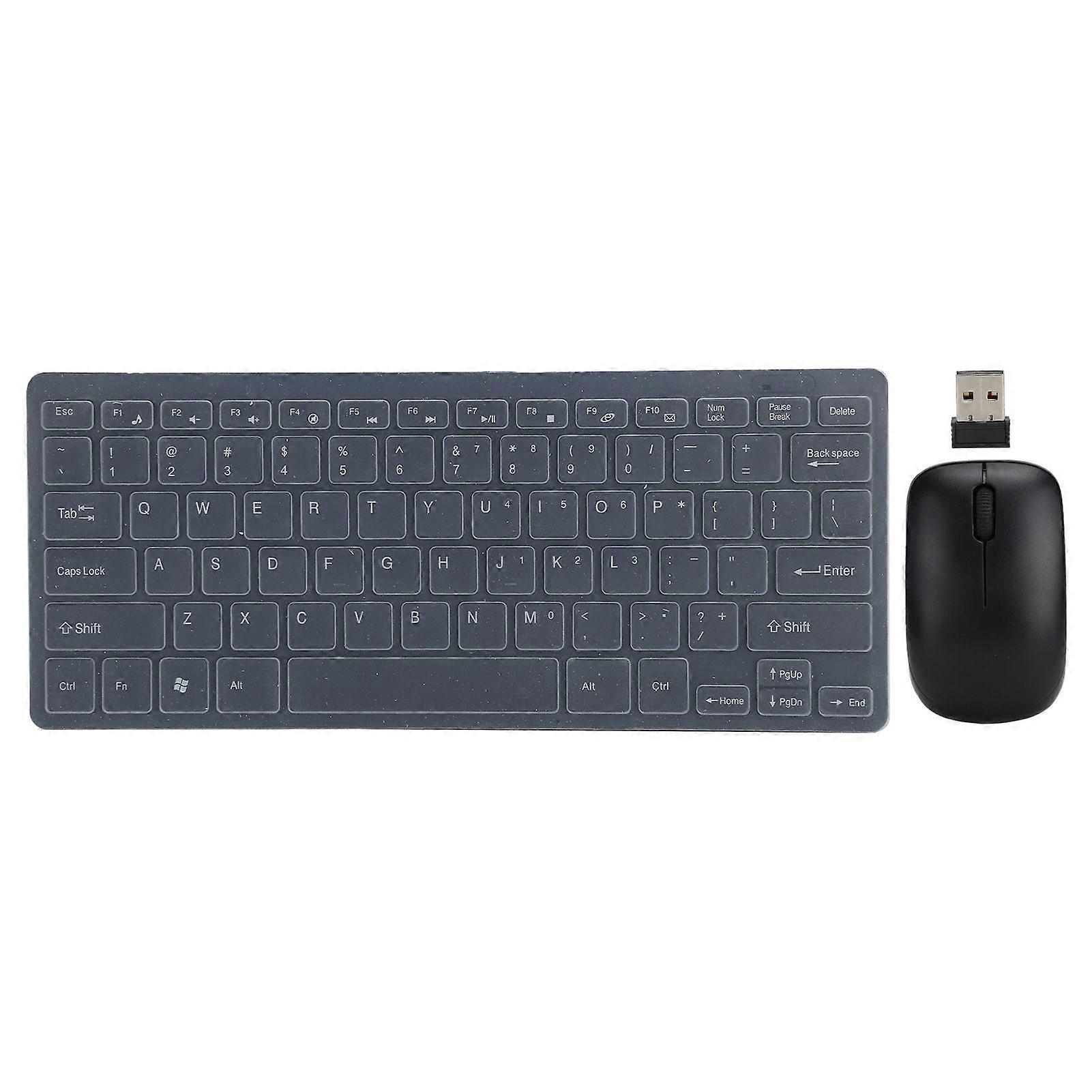 K03 Wireless Key Mouse Set 2.4G Mini and Comfortable Wireless Key Mouse Suit with Keyboard Film Noir