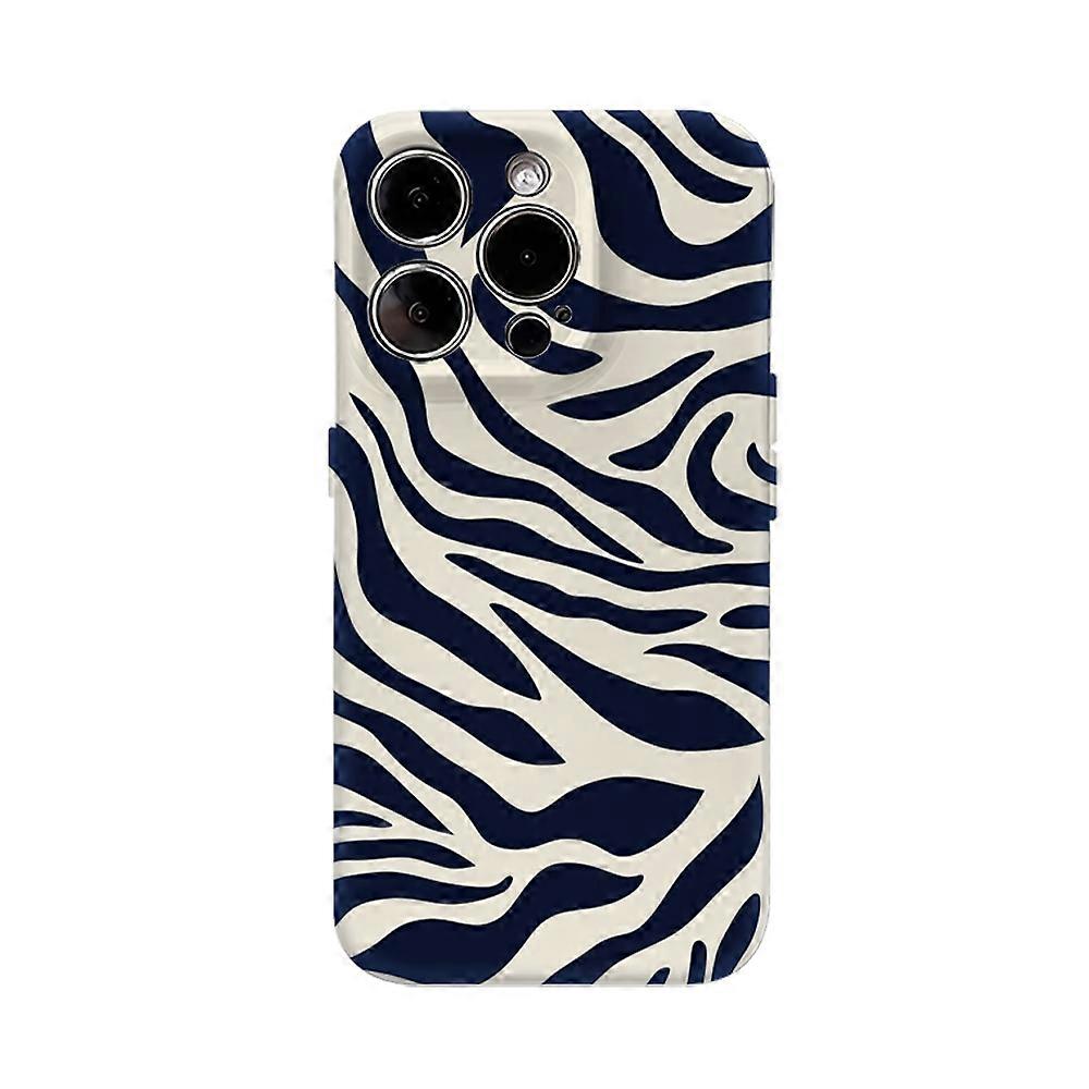 Zebra Wave Pattern Phone Case for IPhone 16 15 14 13 12 11 X XS XR XSMAX 7 8 Pro Max Plus Double-layer Back Cover