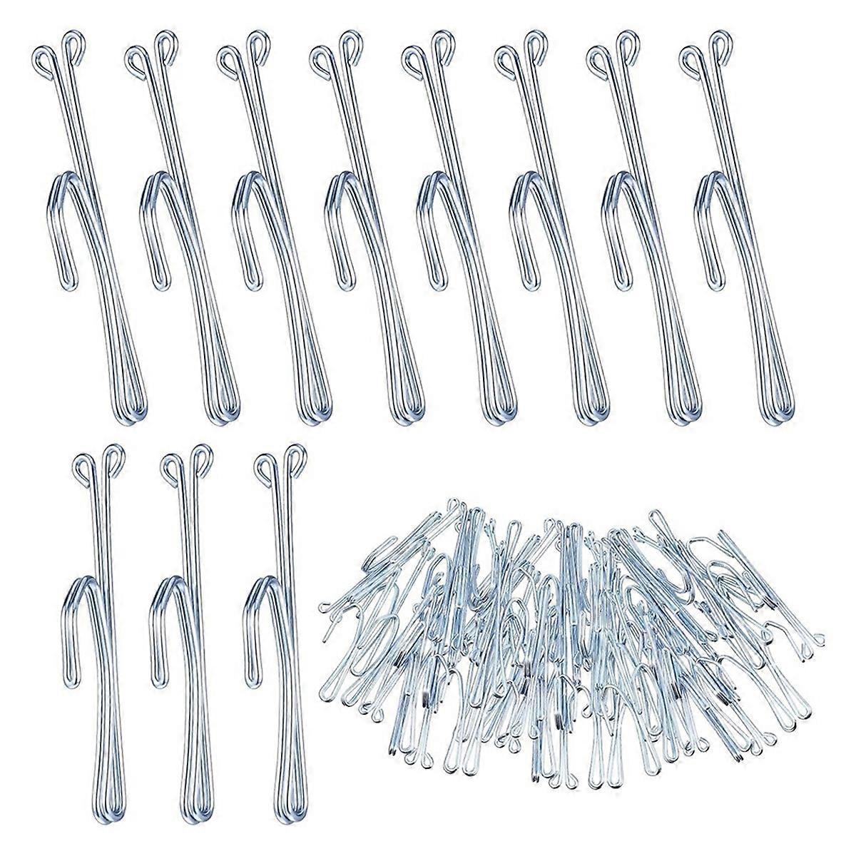 80 Pcs Metal Slip-on Drapery Hooks