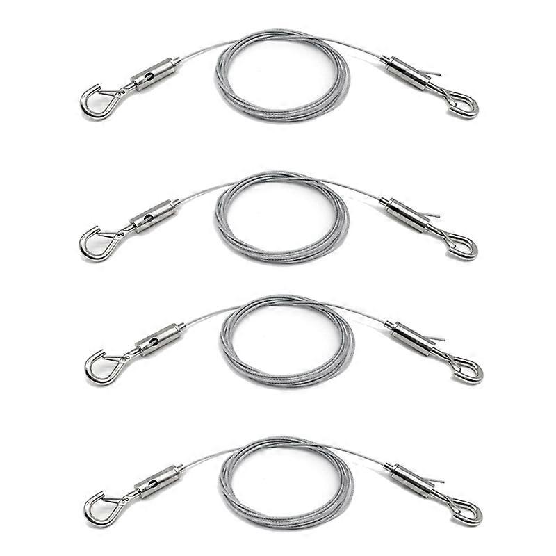 4 Pack Adjustable Wire Supports 50 Lbs Hanging, 2M x 1.5mm Rope