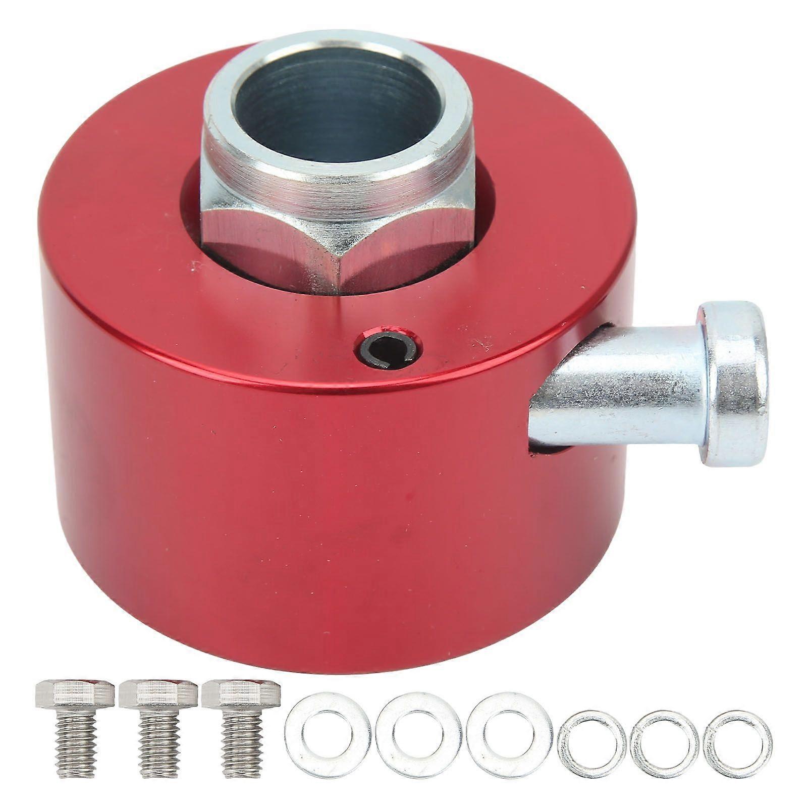 3/4in Shaft Steering Wheel Quick Release Disconnect Hub with Push Button for 3 Hole Steering Wheel Red