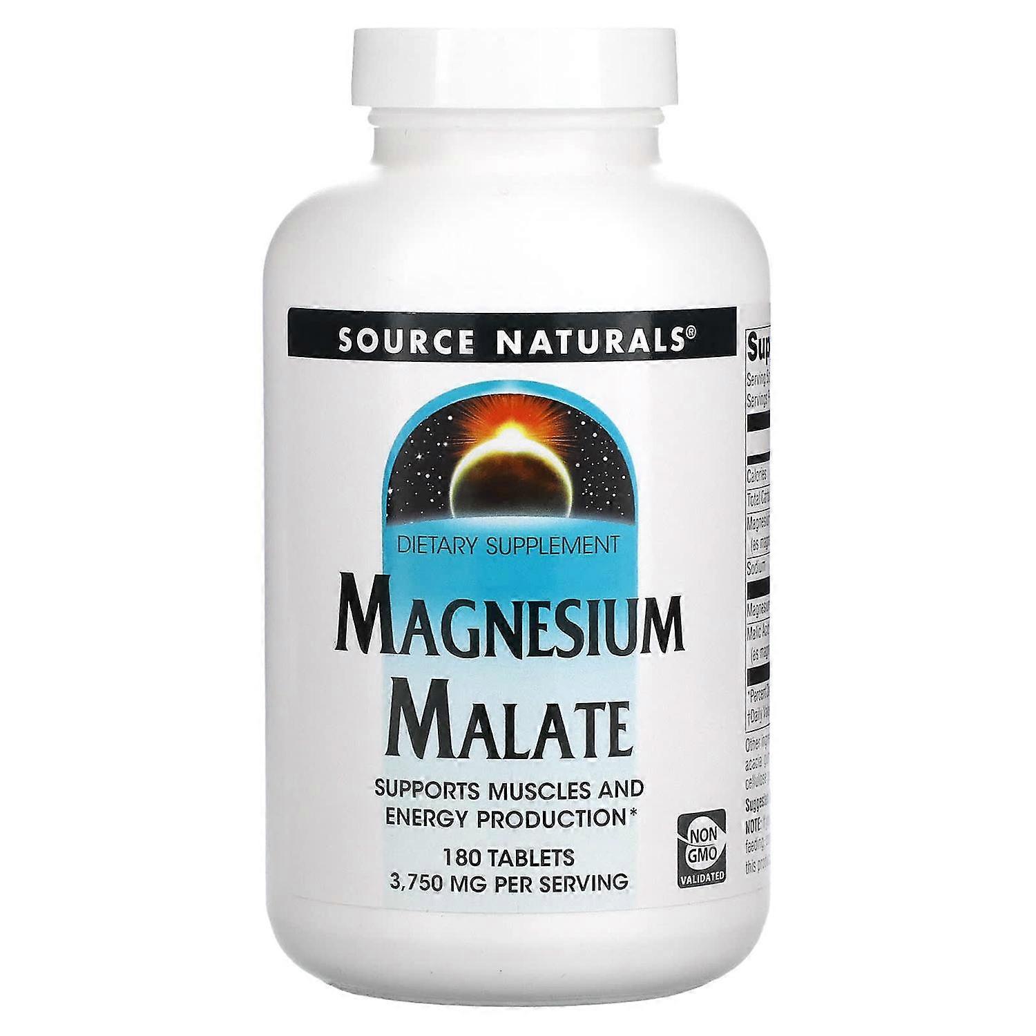 Source Naturals, Magnesium Malate, 1,250 mg, 180 Tablets