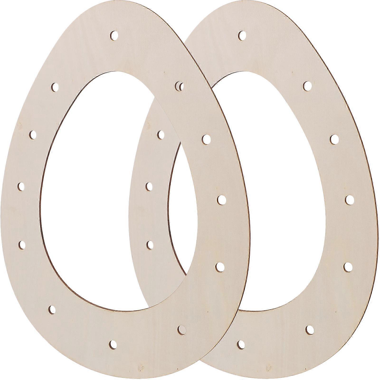 Wood Egg Wreath Frame Floral Frame Forms for DIY 8Pcs Pack