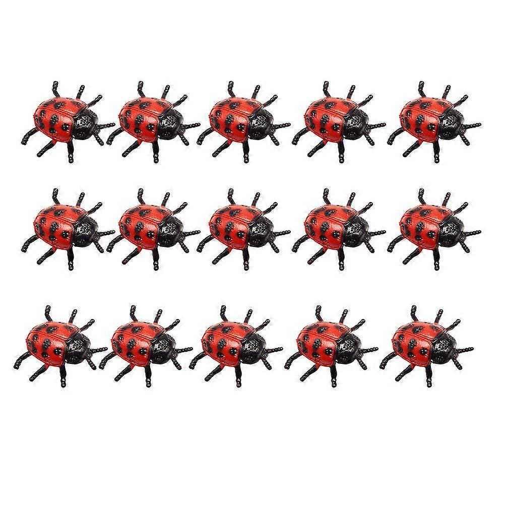 Mini Ladybugs Plastic Simulation Mini Ladybugs for Decoration 40Pcs