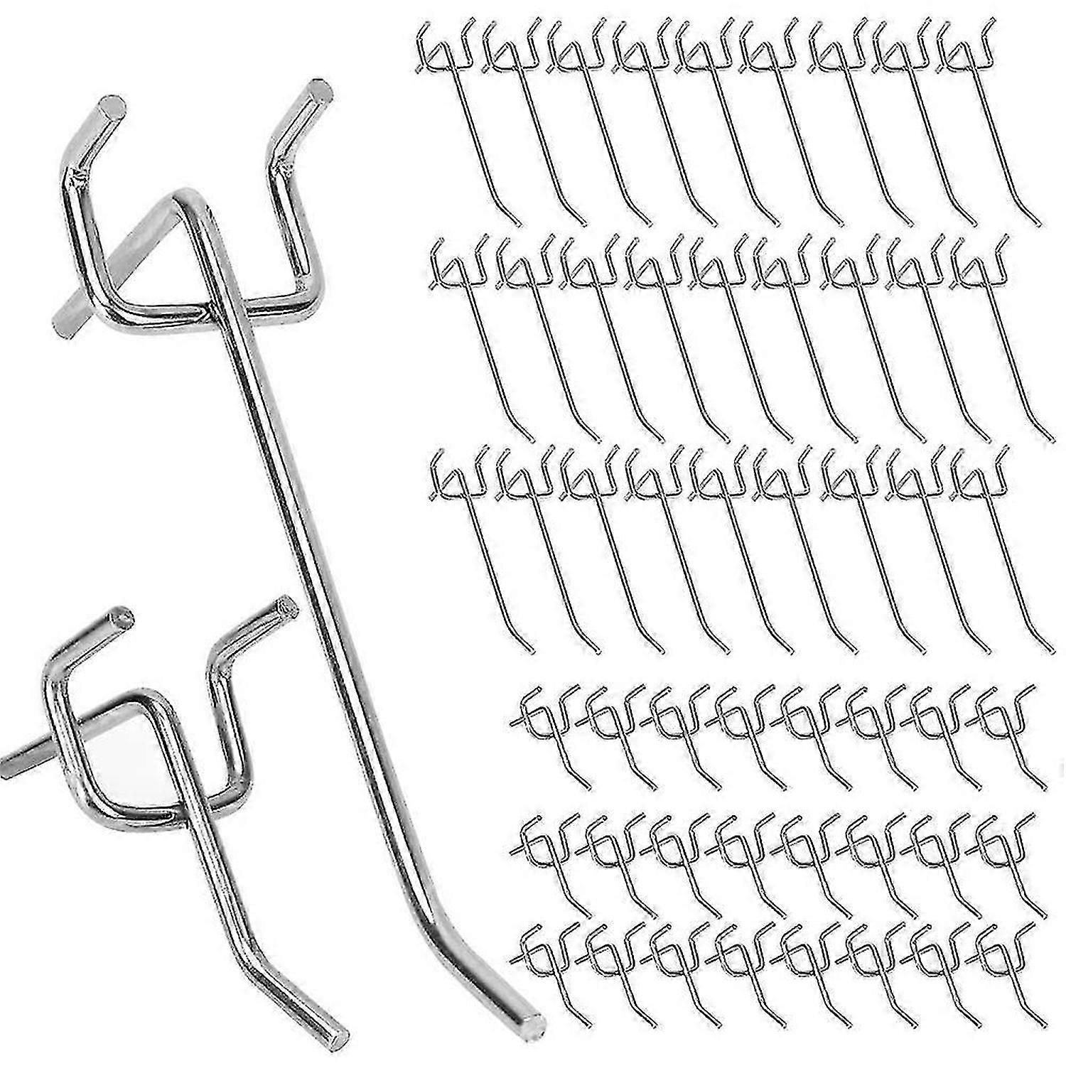 Pegboard Hooks 50 Pcs Pegboard Hooks Wall Panel Door Wall Hooks For Retail Display 10cm And 5cm Single Hook Set