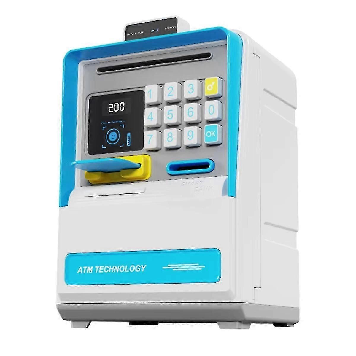 Electronic Safe Money Box with Simulated Facial Recognition, Password-Protected Mini Safe for Coins