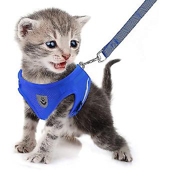 Dog Harness and Leash, Soft Mesh Padded Puppy Cat Harness Set, Breathable Jacket, Adjustable Reflect