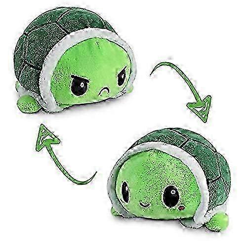 SCSYV Original Reversible Turtle Plush | Happy Green Flash + Angry Green | Show your mood without a word15cm 25-26