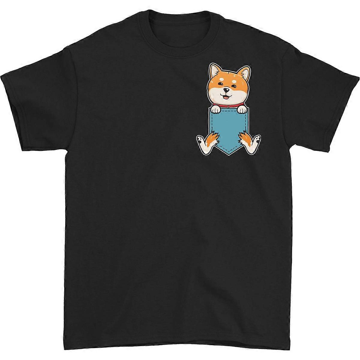 חולצת טריקו מצחיקה של כיס Shiba Inu, מתנה לבעלים של כלב, חולצת טריקו של אמא של Shiba Inu Inu