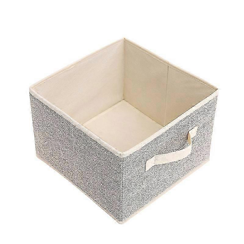 Plain non-woven storage box drawer-style storage sundries organization fabric storage box square box (beige)