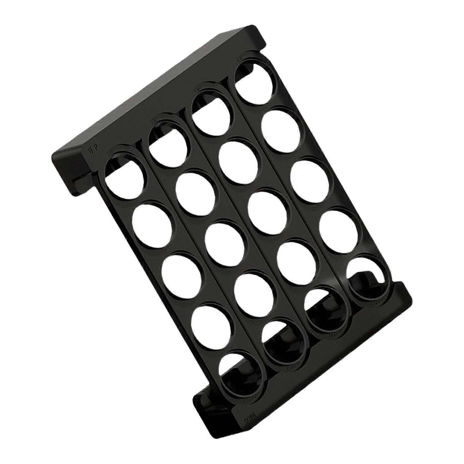Multifunctional Coffee Pod Storage Rack Holds 20 Capsules For Kitchen Countertop Space Efficient Wall Mount Organizer  Black