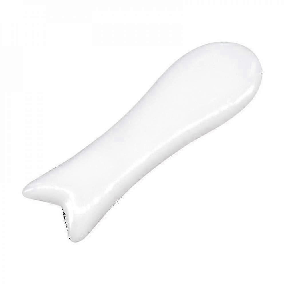 マッサージャー用翡翠魚の形の伝統的なグアシャスクレーパーボード - スキンケア健康のための天然ホワイトクリスタル