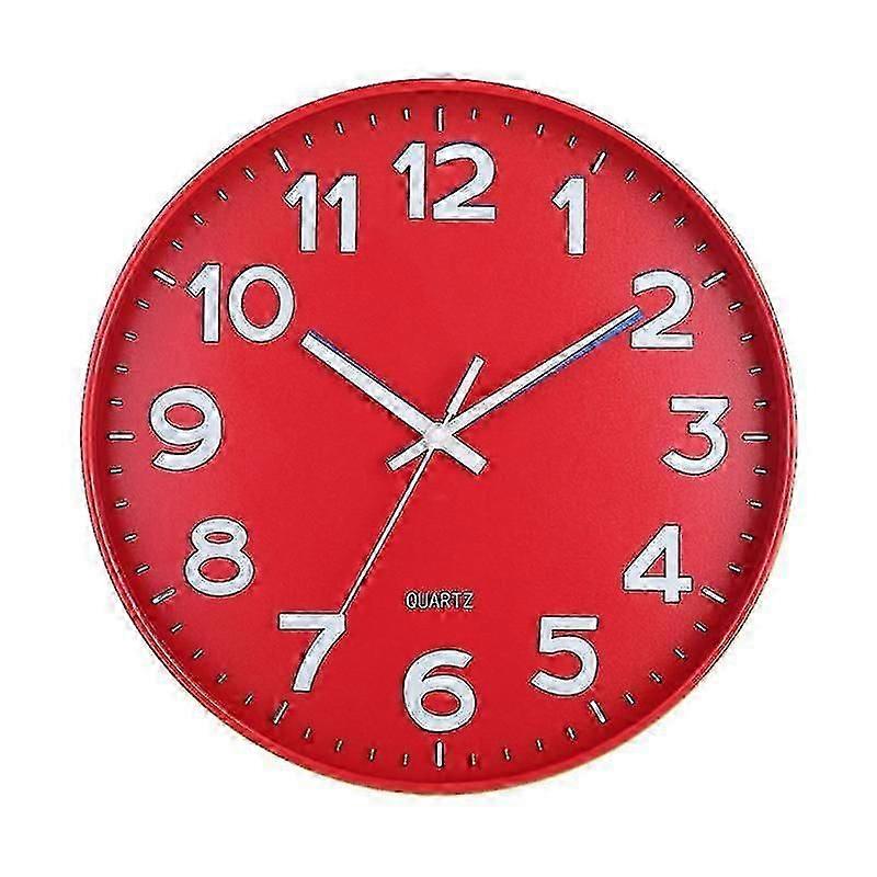 12-Inch Wall Clock High-precision Battery Operated Easy-to-Read Silent Non-Ticking Quartz Clock Wall