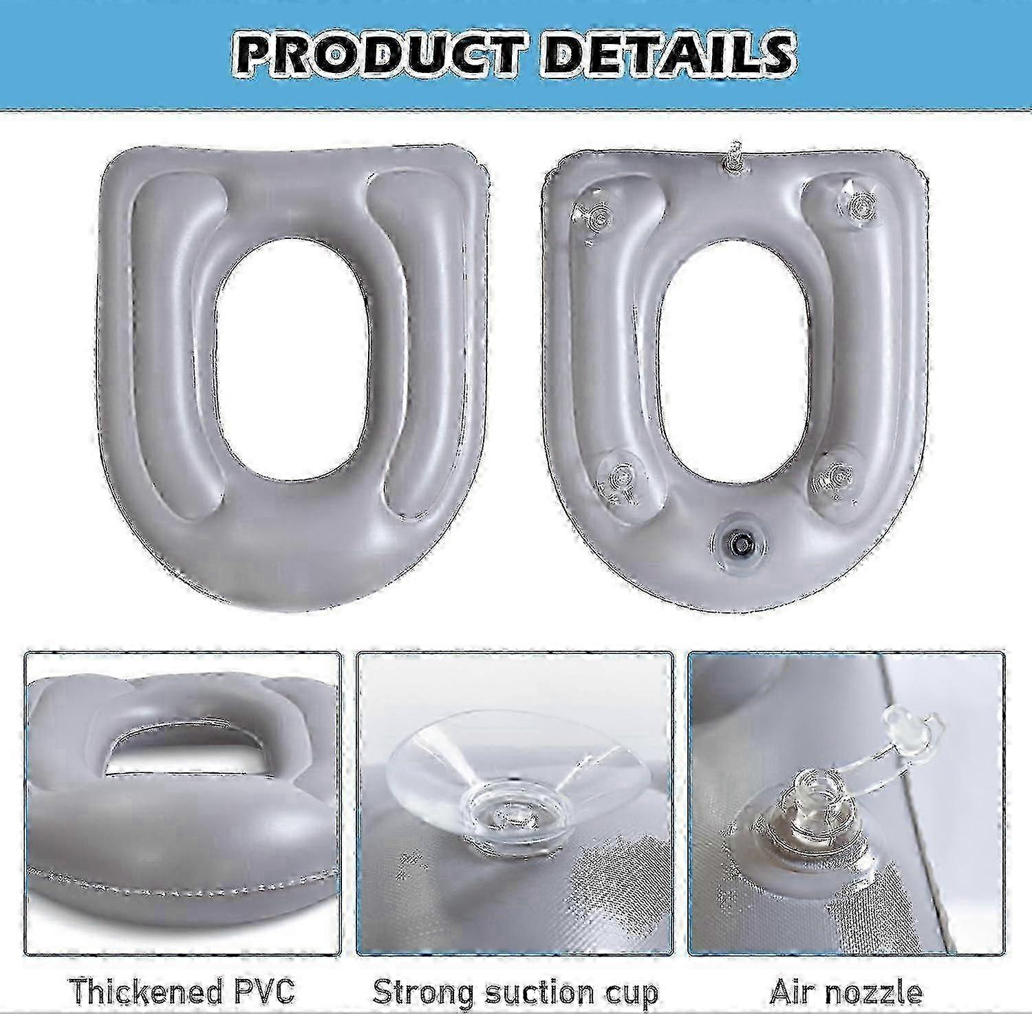 Sedile WC gonfiabile regolabile in altezza per anziani e anziani